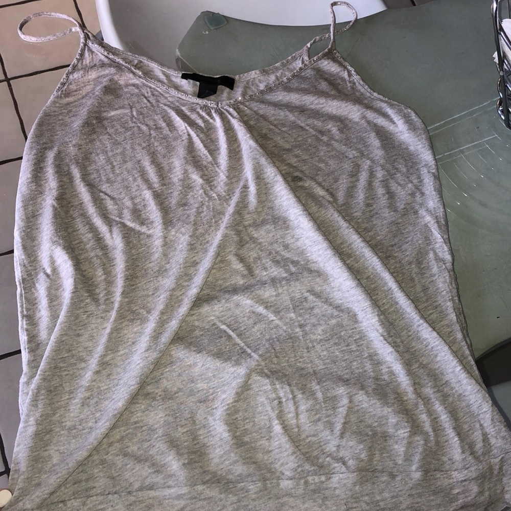 Express. Gray tank top with jewels. Size s